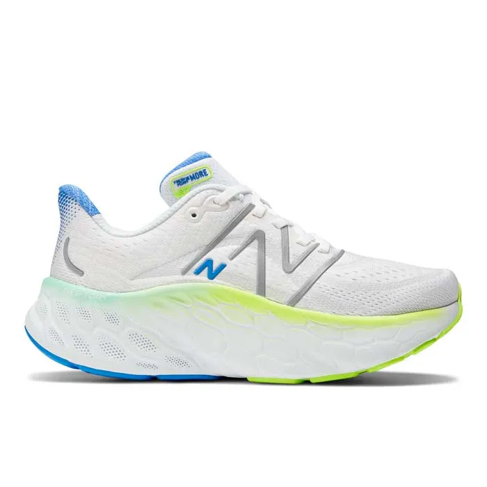 Womens New Balance Fresh Foam More V4 in White/Cobalt