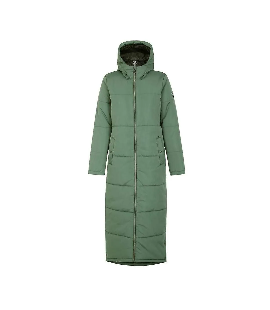 Womens/ladies reputable long length padded jacket duck green Dare 2B