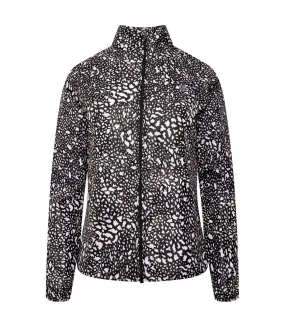 Womens/ladies resilient ii dotted windshell jacket black/white Dare 2B