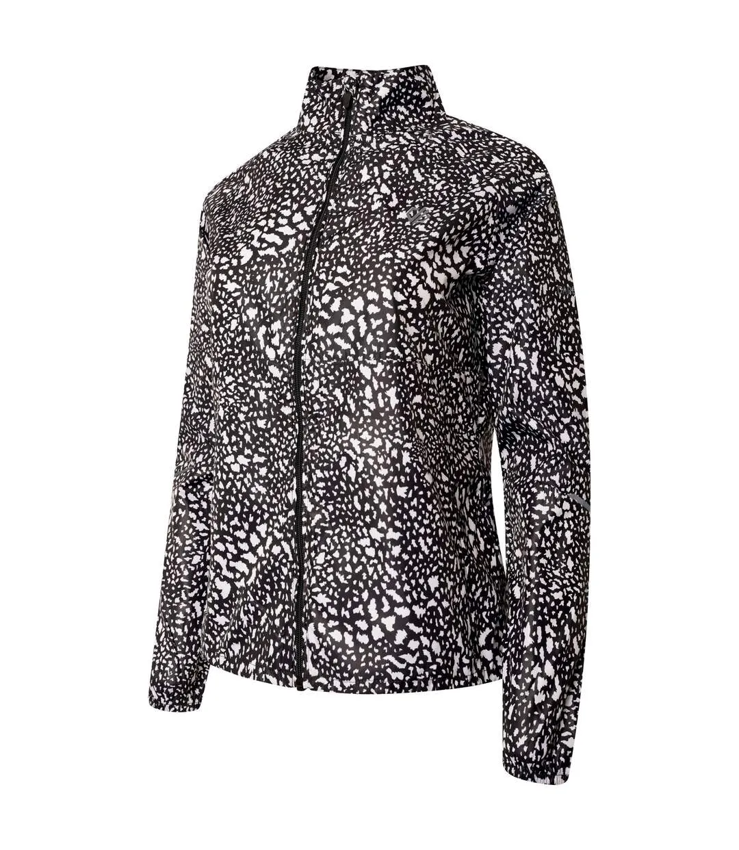 Womens/ladies resilient ii dotted windshell jacket black/white Dare 2B